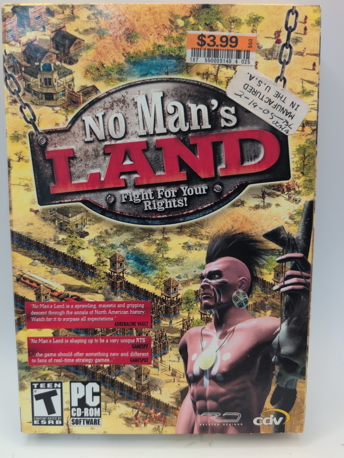No Man's Land PC Complete Big Box 2 CD Manual Reg Card Strategy Windows