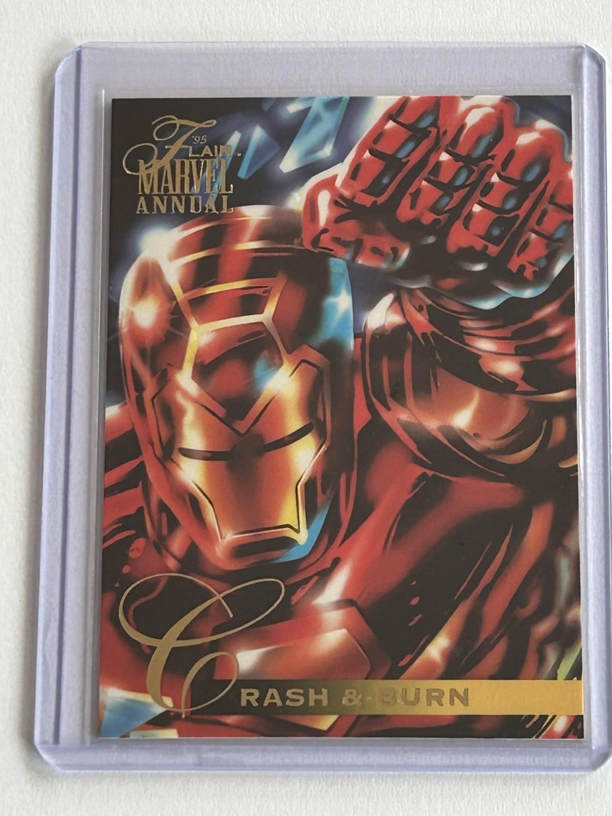 1995 Flair Iron Man Crash & Burn Iron Man #135