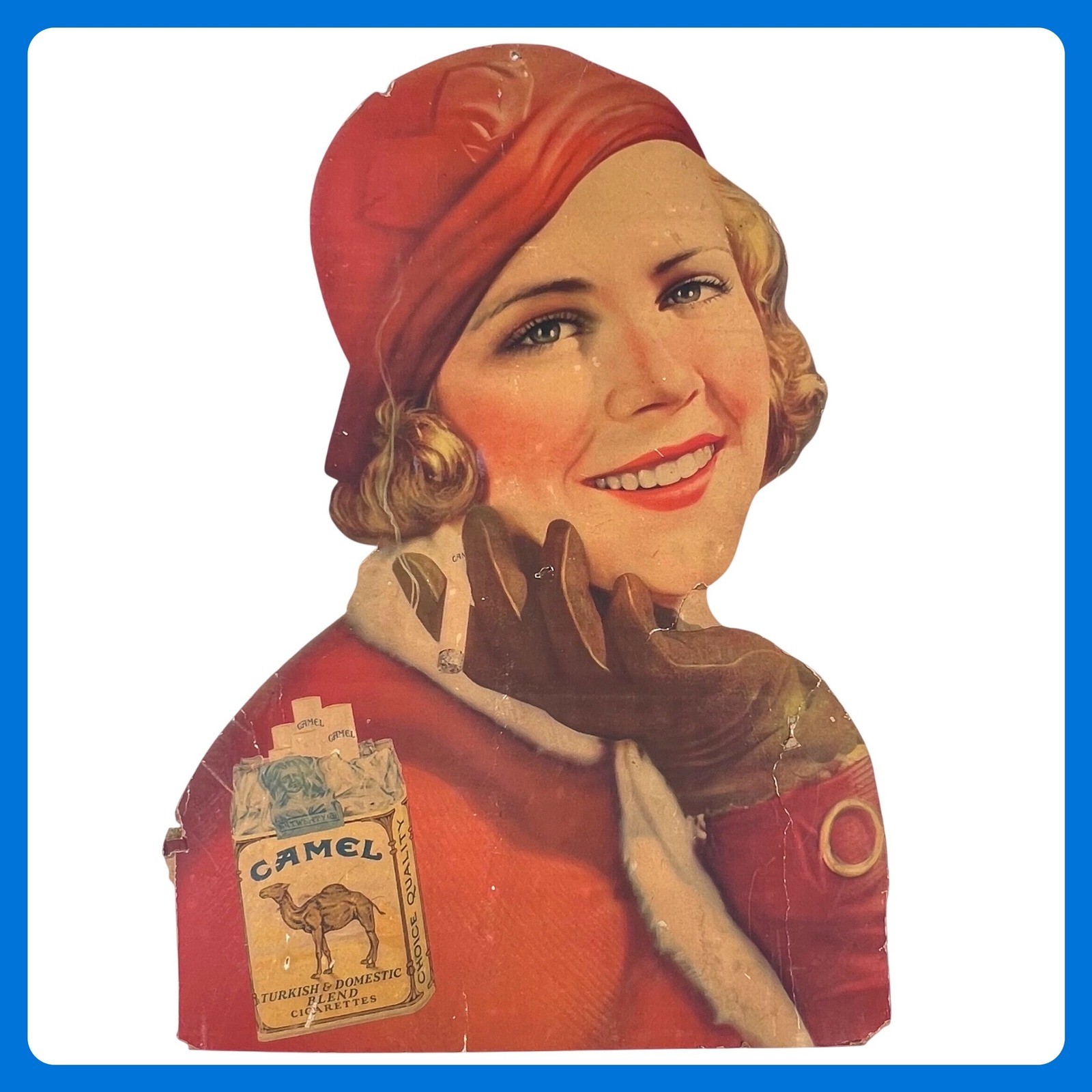 1920s Camel Cigarettes Antique Advertising Sign LARGE 36\