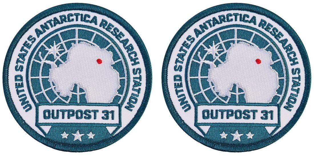 Antarctic Research Station Outpost 31 Patch | 2PC  iron on or Sew  3.5
