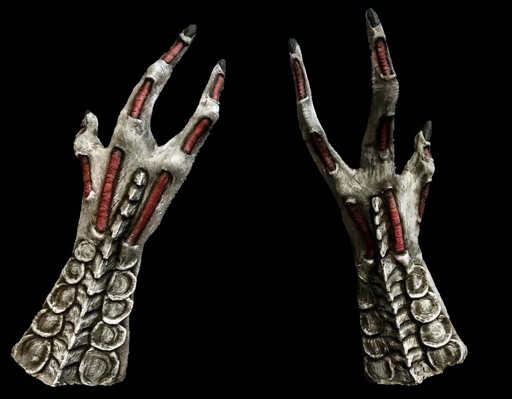 NEW Lord Grimley Gray Alien Gloves Halloween Costume Haunter Hands Cosplay UFO