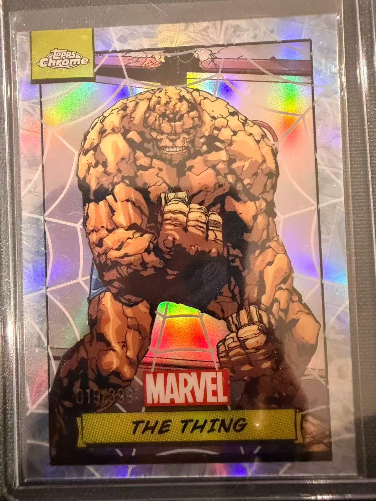 2024 Topps Chrome Marvel The Thing #10 Refractor 019/399 Fantastic Four