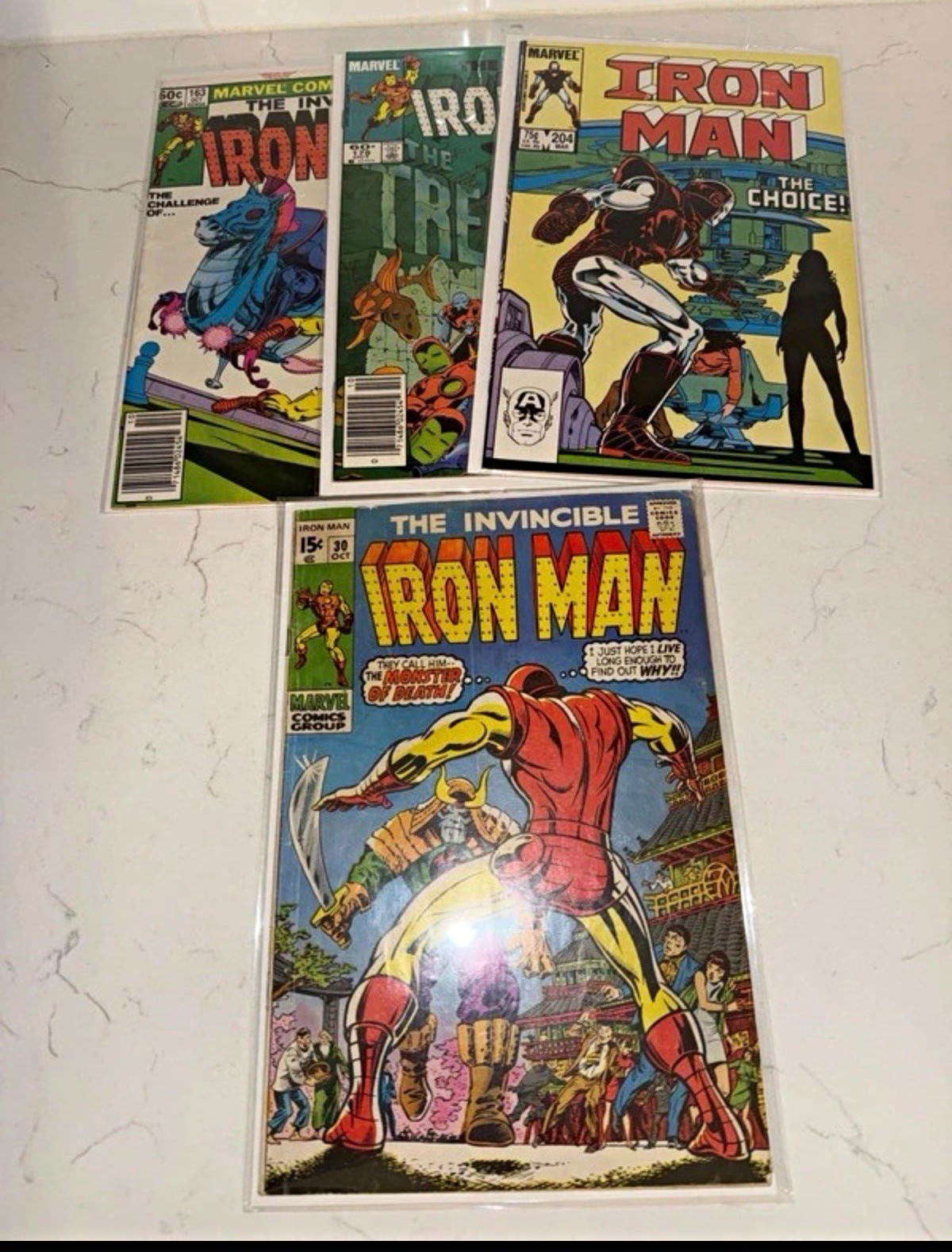 Marvel Iron Man Comic Lot (4) Invincible Iron Man #30 #163 Iron man #175 #204