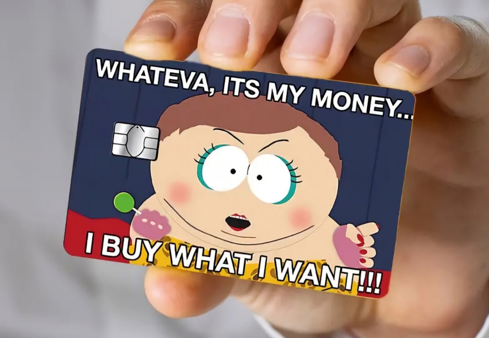 I Buy What I Want Credit Funny Debit Card Cover Skin Sticker 