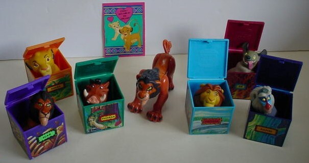 Disney Lion King Burger King Finger Puppet Set Toys Scar Figure 1990s