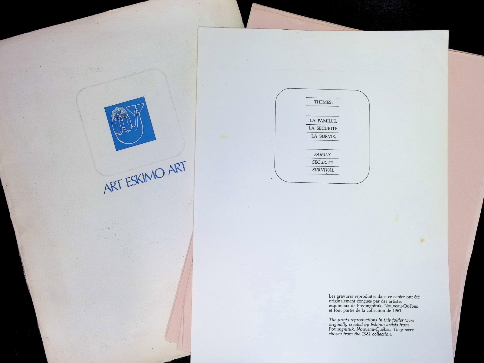 Lot of six Eskimo print reproductions. From 1961 collect.