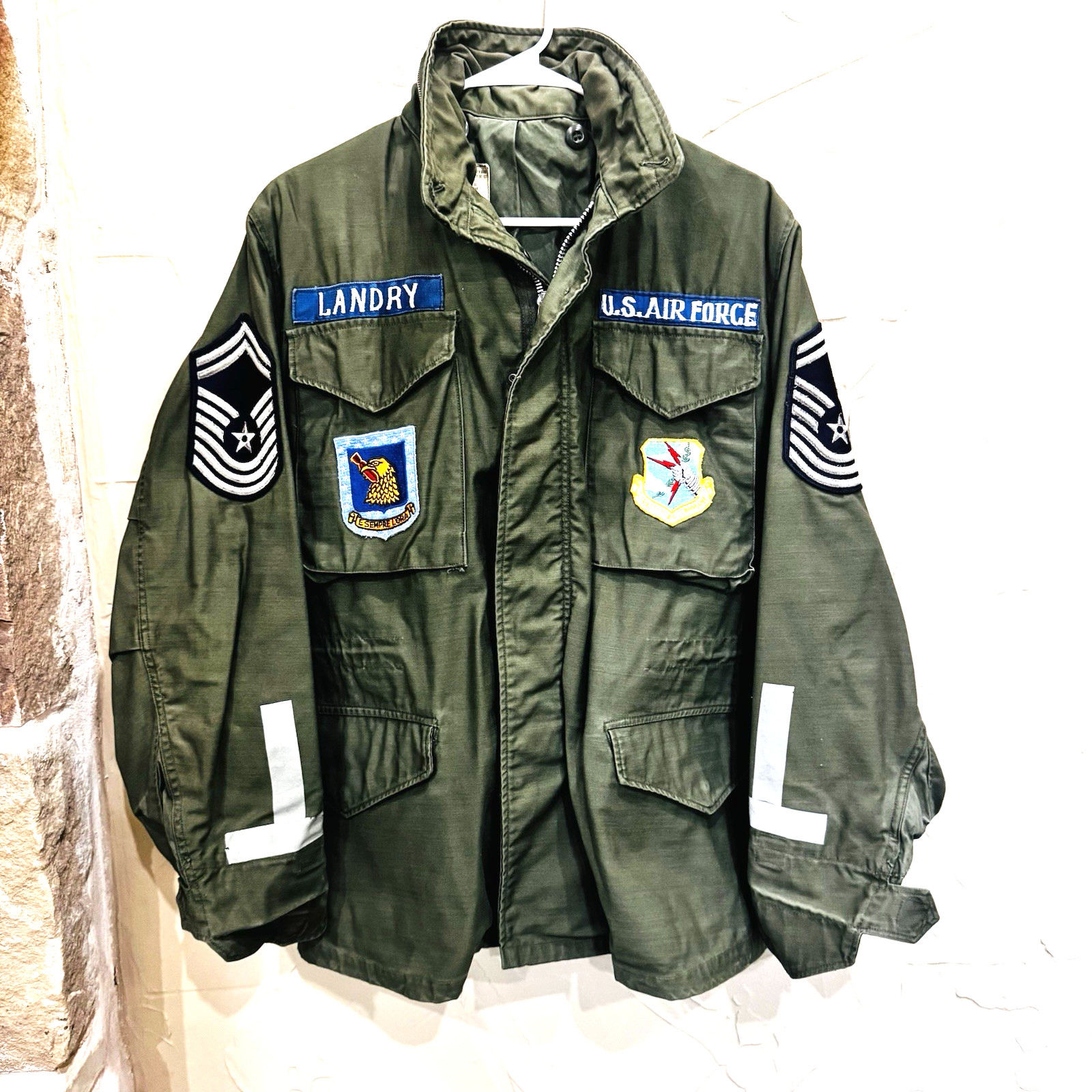 VTG M-65 War Time Field Jacket Vietnam Era XS Men Sergeant Major Patches