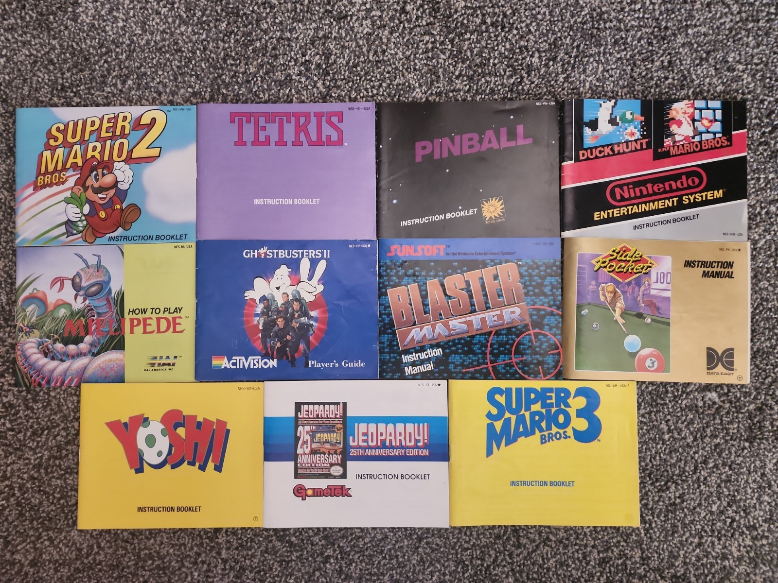 NES Instruction 11 Manual Lot Mario 2 3 Blaster Master Pinball Yoshi SUPER CLEAN