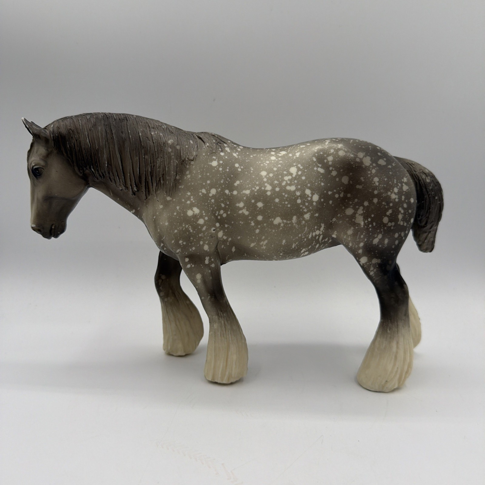 Vtg Breyer Clydesdale Mare #71 Speckled Gray Draft Horse Traditional Model USA