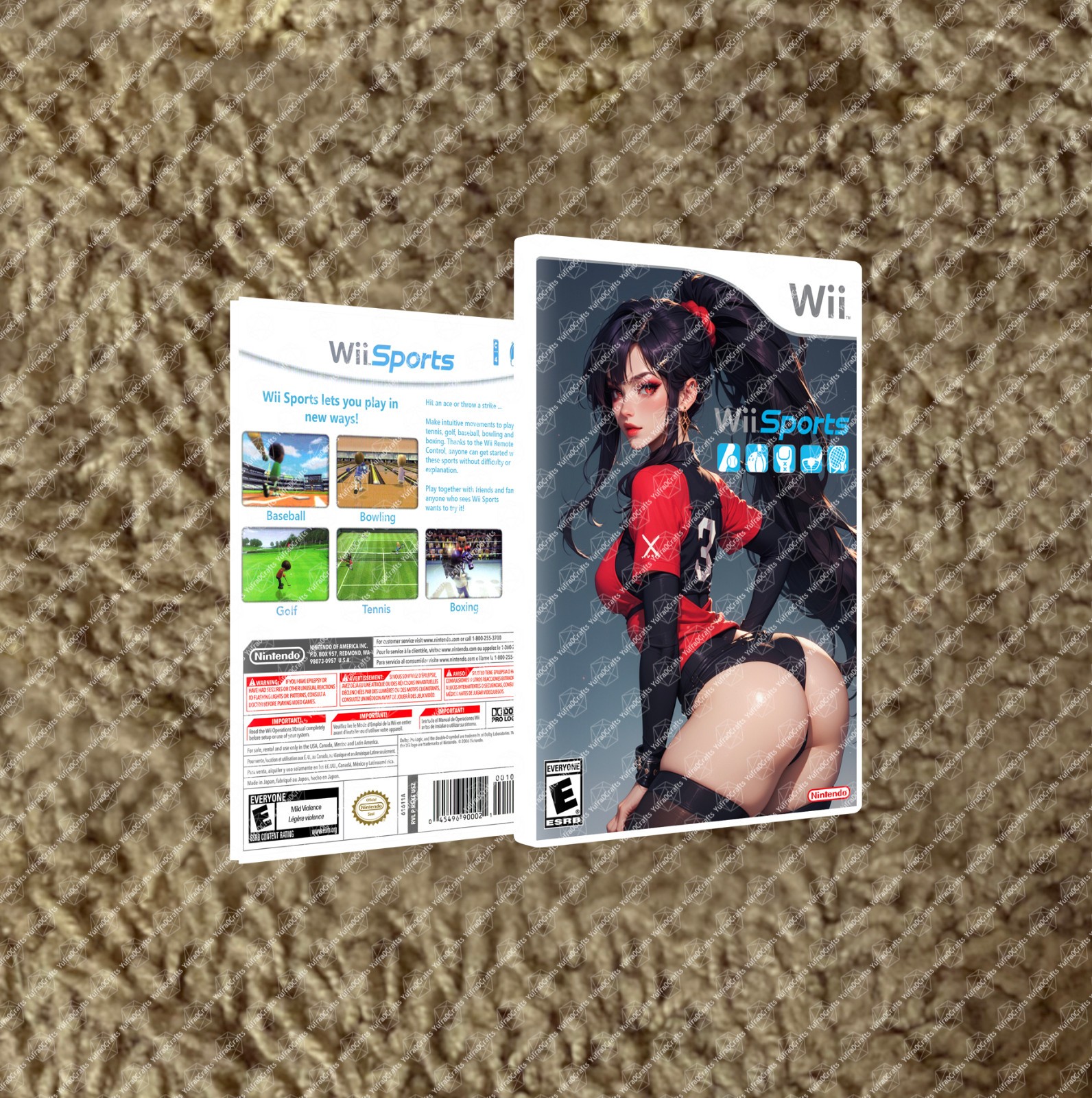 WII Sports CUSTOM COVER ART ONLY NO GAME NO CASE