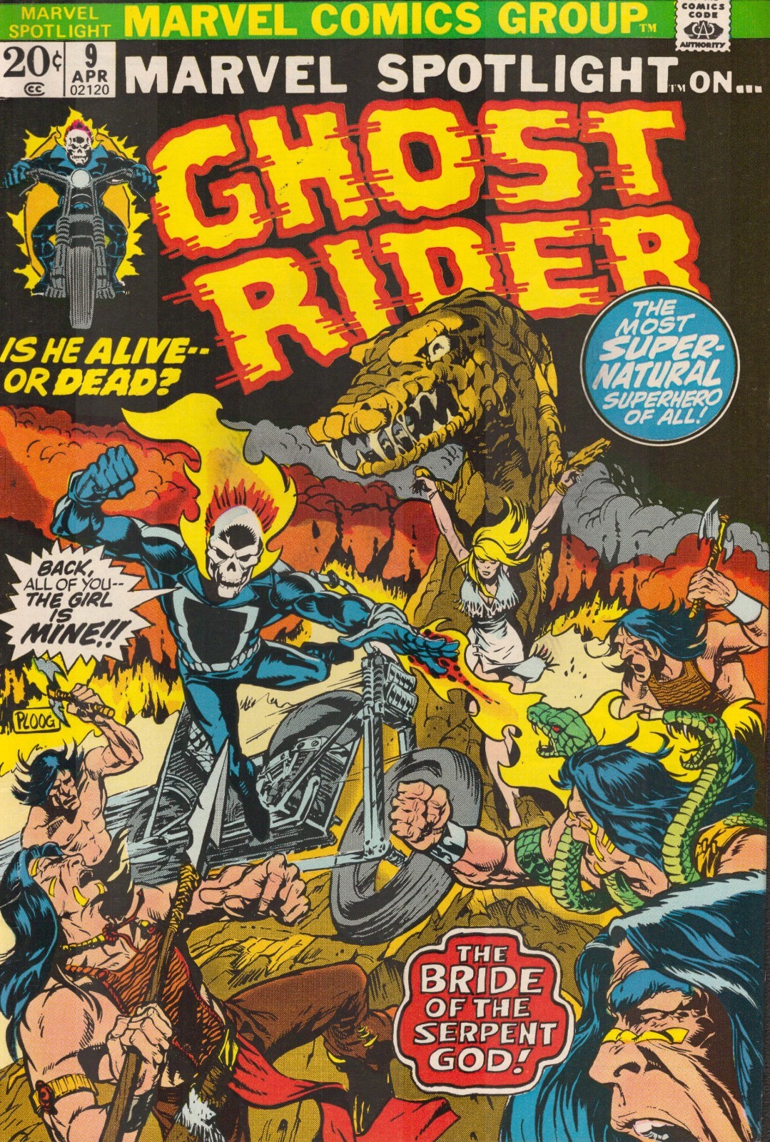53572: MARVEL MARVEL SPOTLIGHT ON GHOST RIDER #9 VF Grade