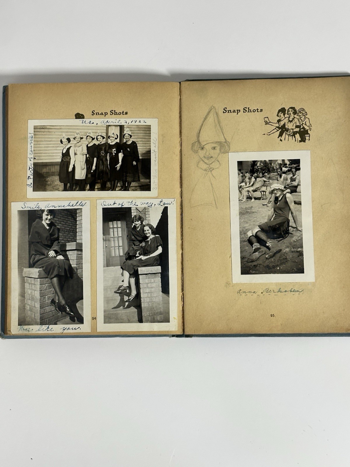 1922 Western High School Detroit Michigan Yearbook Scrapbook From Nellie Burba