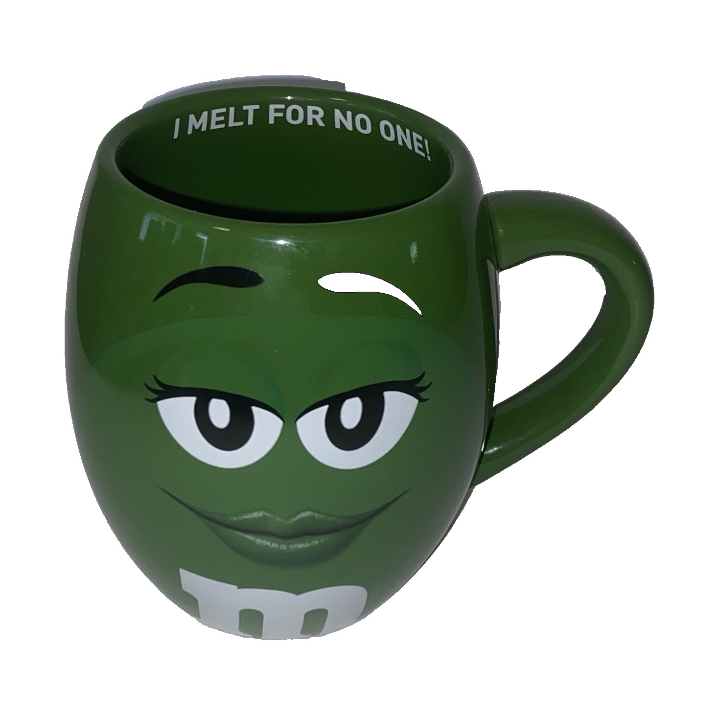 M&M's Green Character Mug I MELT FOR NO ONE 2020 Candy & Nuts Original