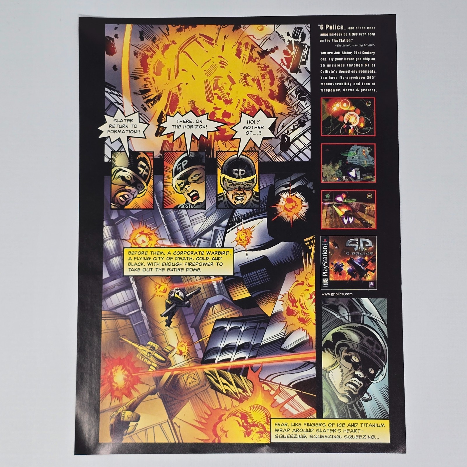 G Police PlayStation PS1 Holy Mother Of Print Ad/Poster