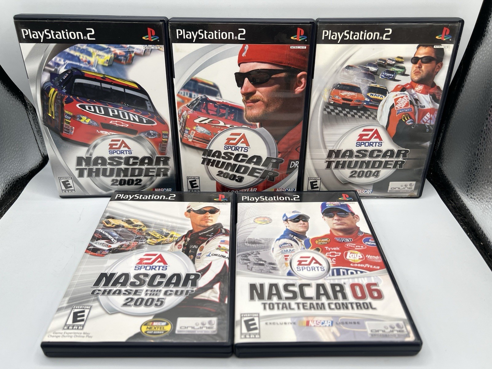 NASCAR Thunder 2002-2004 and 2005-2006 PS2 PlayStation 2 Bundle All CIB