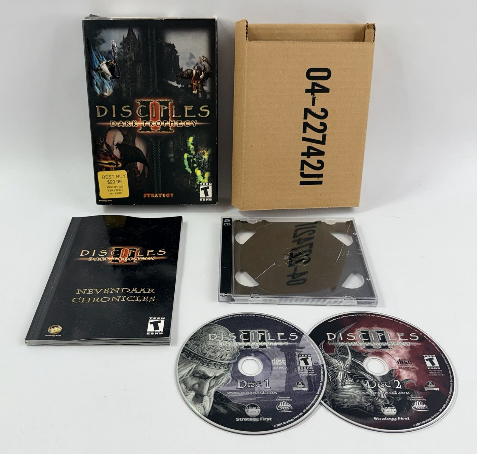 Disciples II Dark Prophecy PC Game Big Box Complete CIB Vintage 2002 RPG 2 Disc