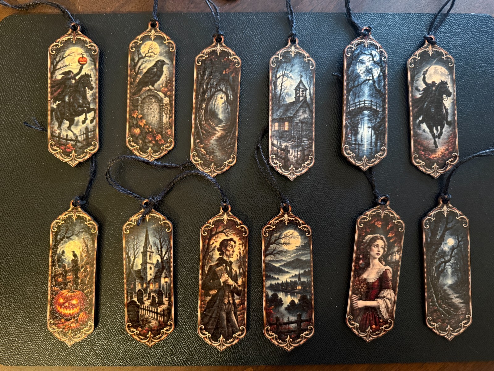 Legend of Sleepy Hollow Set of 12 Halloween / Christmas Ornaments Handmade