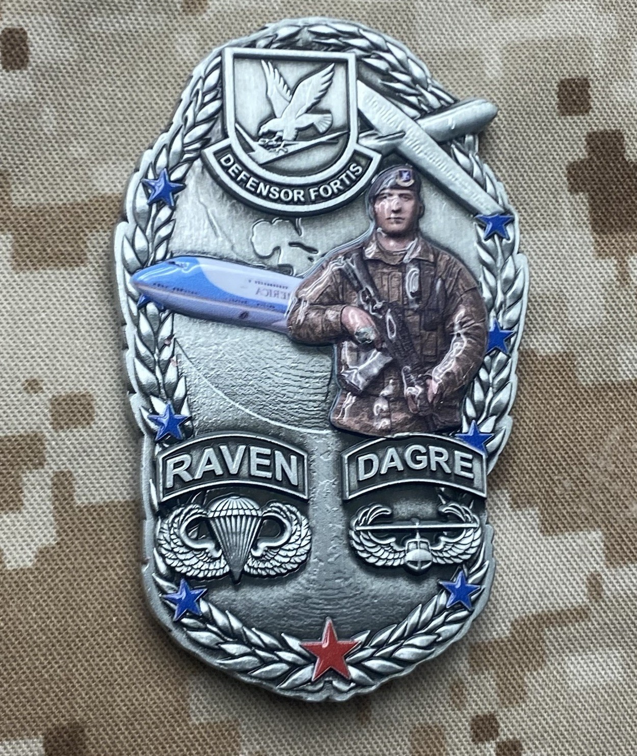 Air Force One RAVEN Security Forces Military SOF Police AF-1 Challenge Coin K9