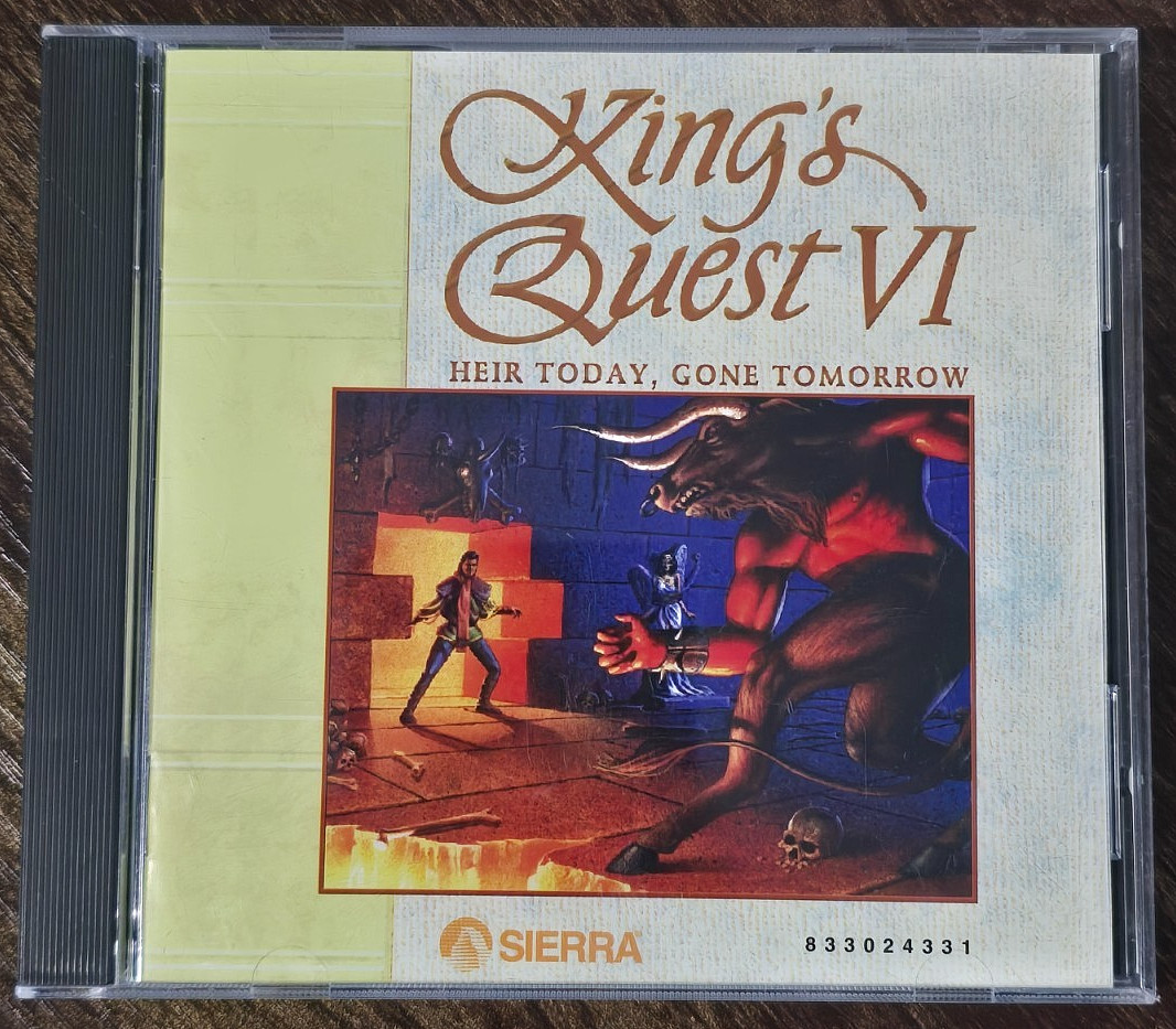King's Quest VI 6 Heir Today, Gone Tomorrow Sierra (PC, 1993) CIB New Condition