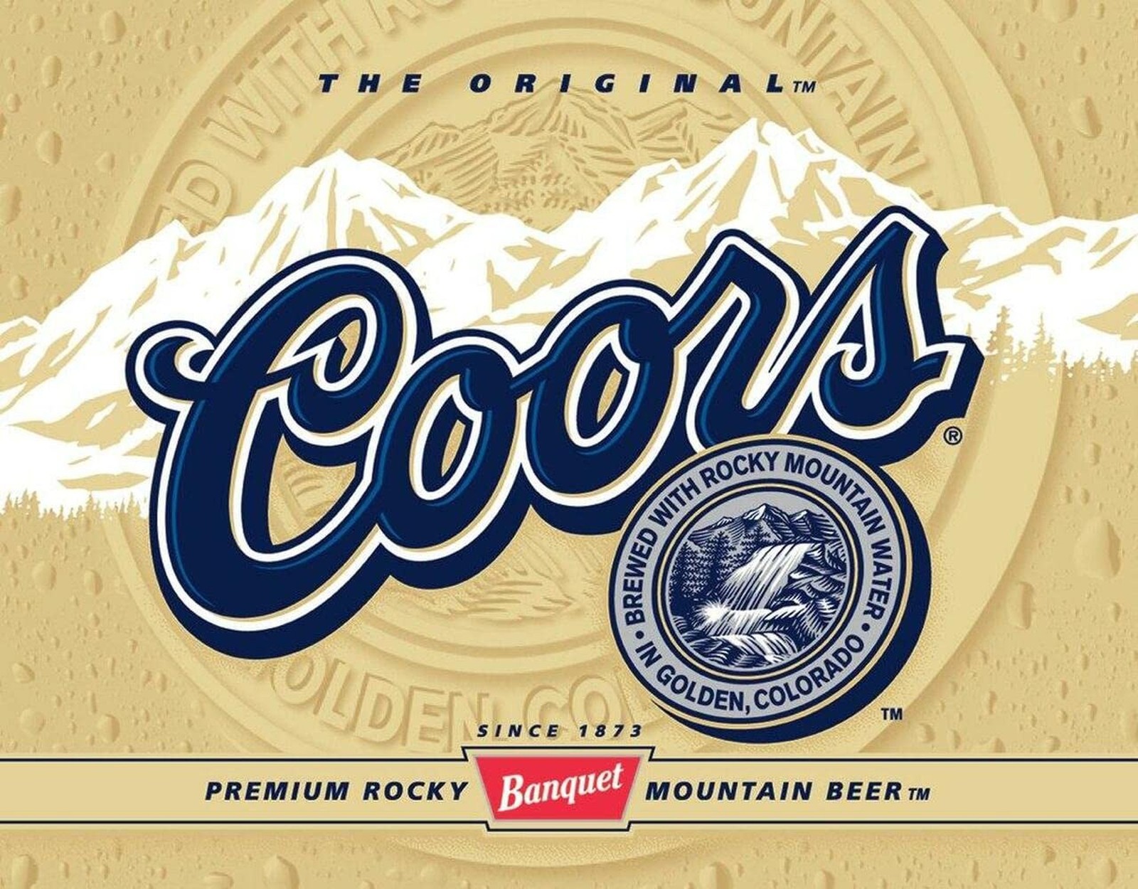 Desperate Enterprises Coors Label Tin Sign - Nostalgic Vintage Metal Wall Dé