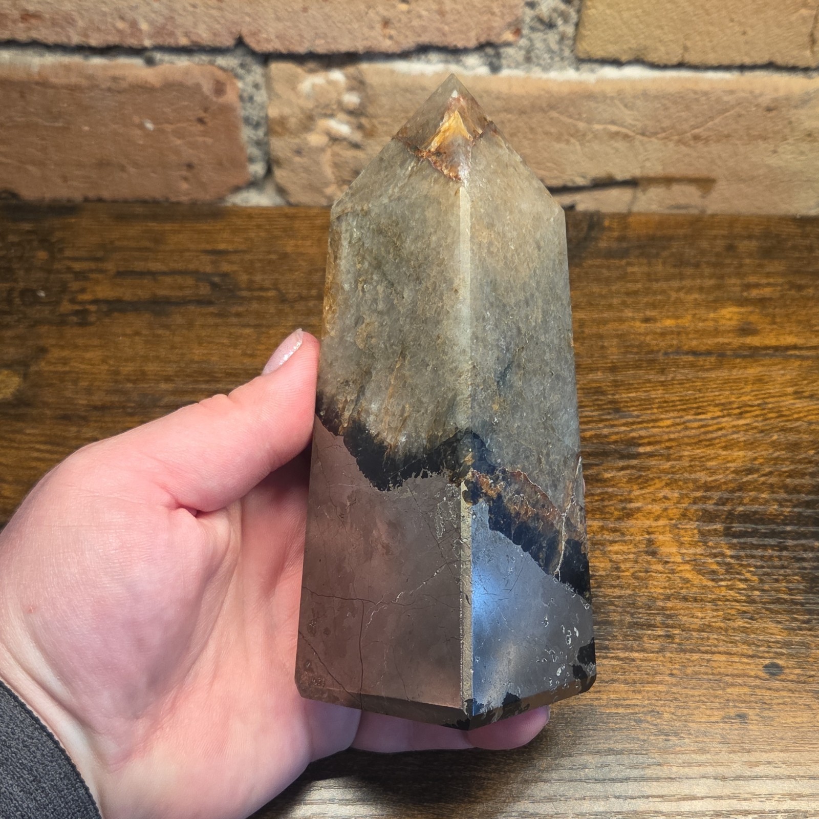 Lions Gate Quartz Point, Golden Healer Quartz And Pyrite, 866g, L#866130