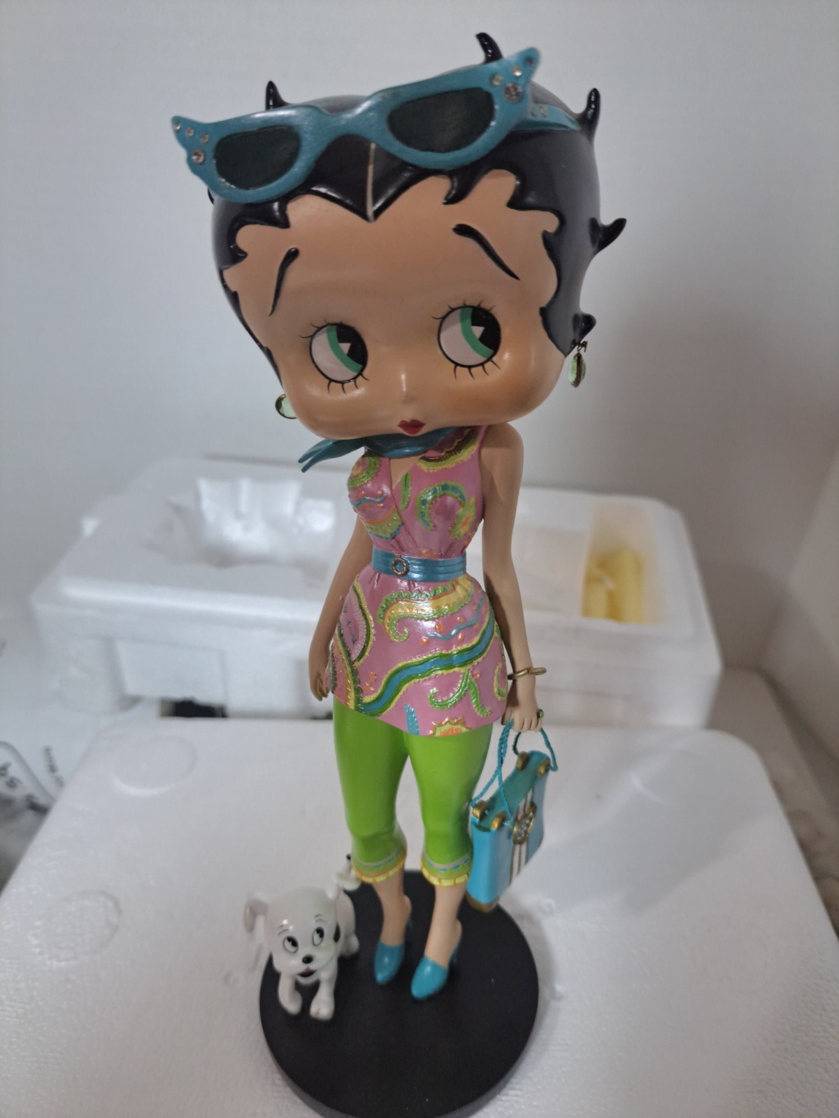 Palm Beach Beauty Figurine Betty Boop & Pudgy Danbury Mint 2006