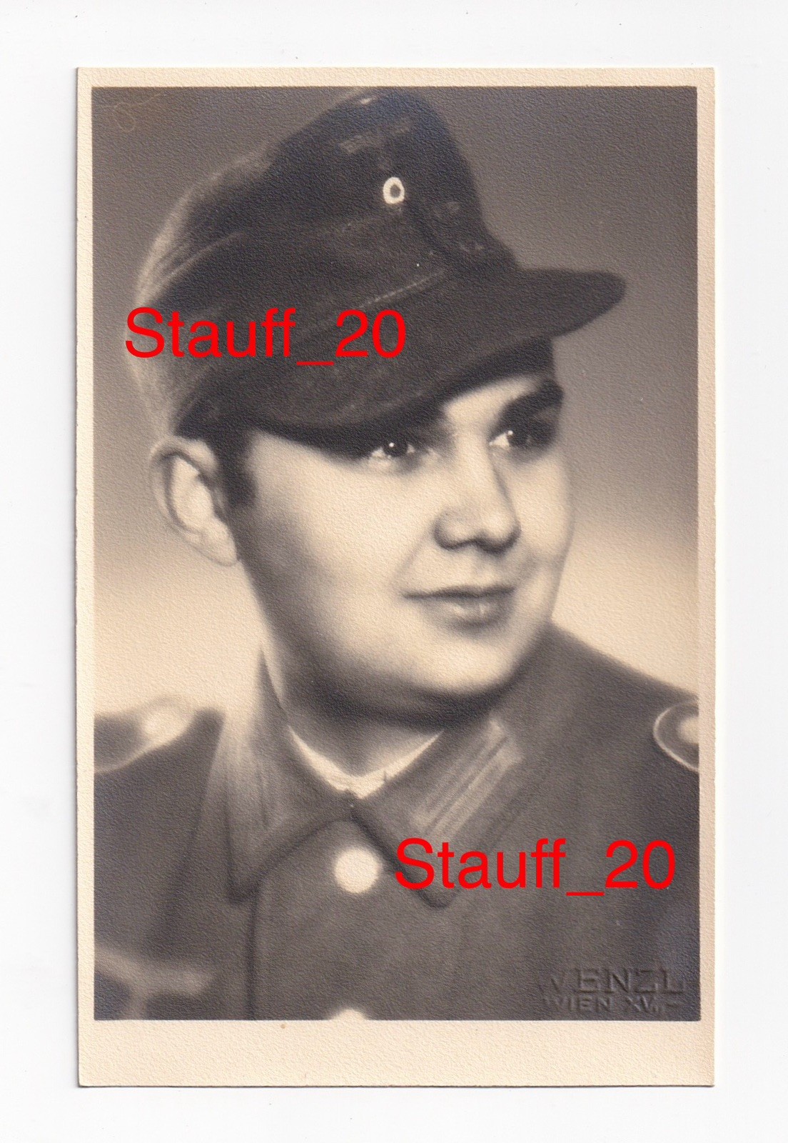 WW2 Soldat Wehrmacht Austria Portrait Photo Postcard 