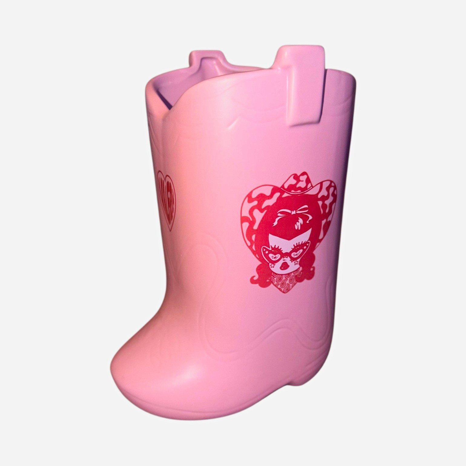 Valfre Artist Western Cowgirl Pink Boot Planter Limited Edition