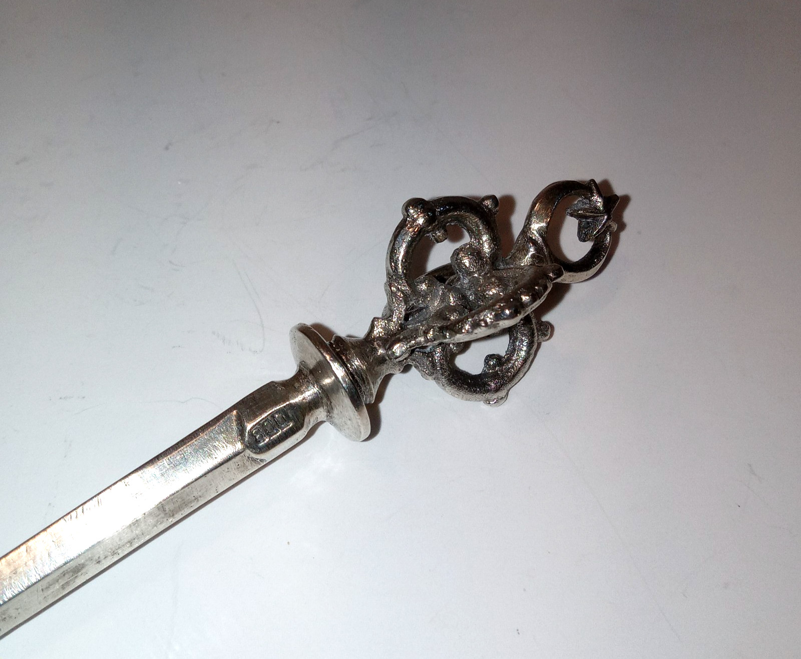 Vintage 800 Silver Meat Skewer