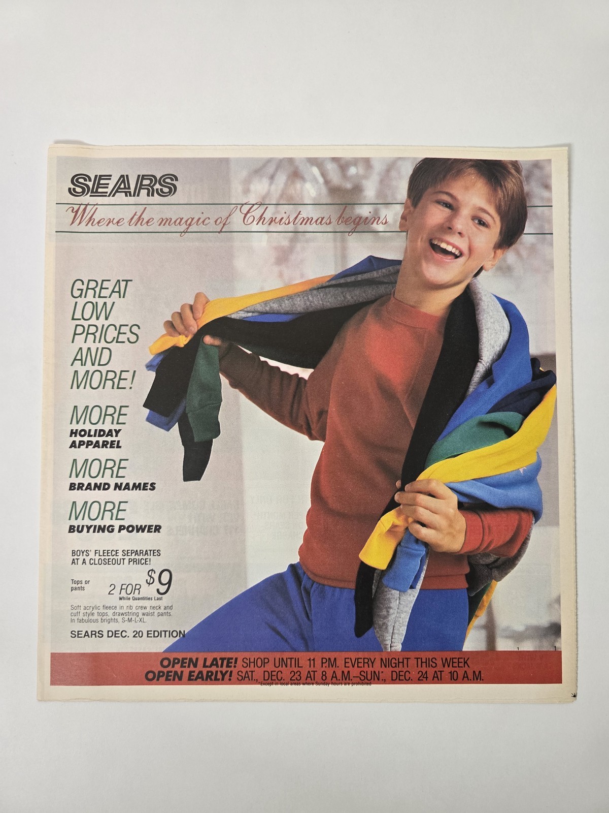 Sears Dec 20 1989 Christmas Circular Craftsman Electronics Cameras 16 Pages