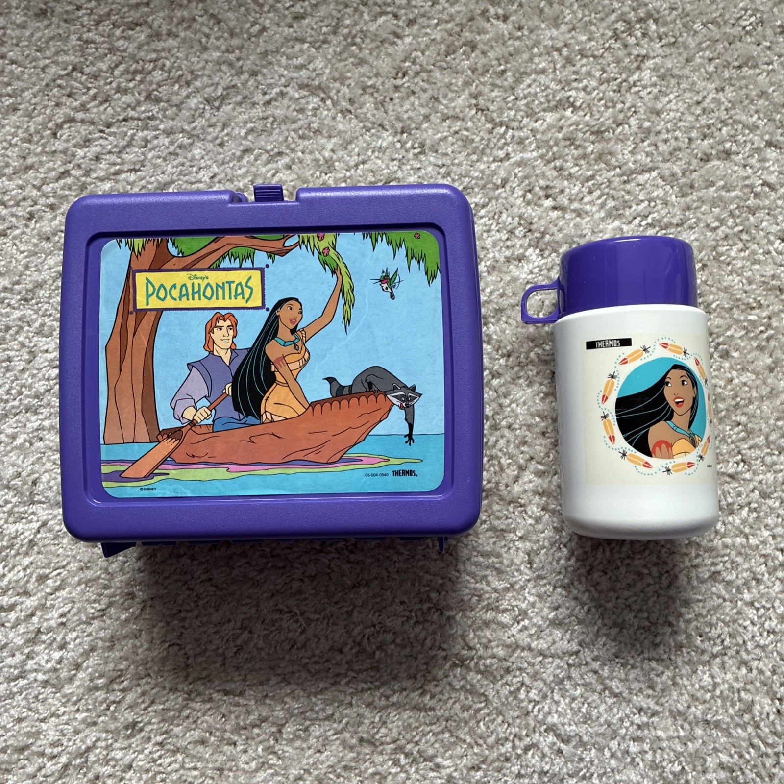 Vintage 1995 Thermos Disney\'s Pocahontas Lunchbox