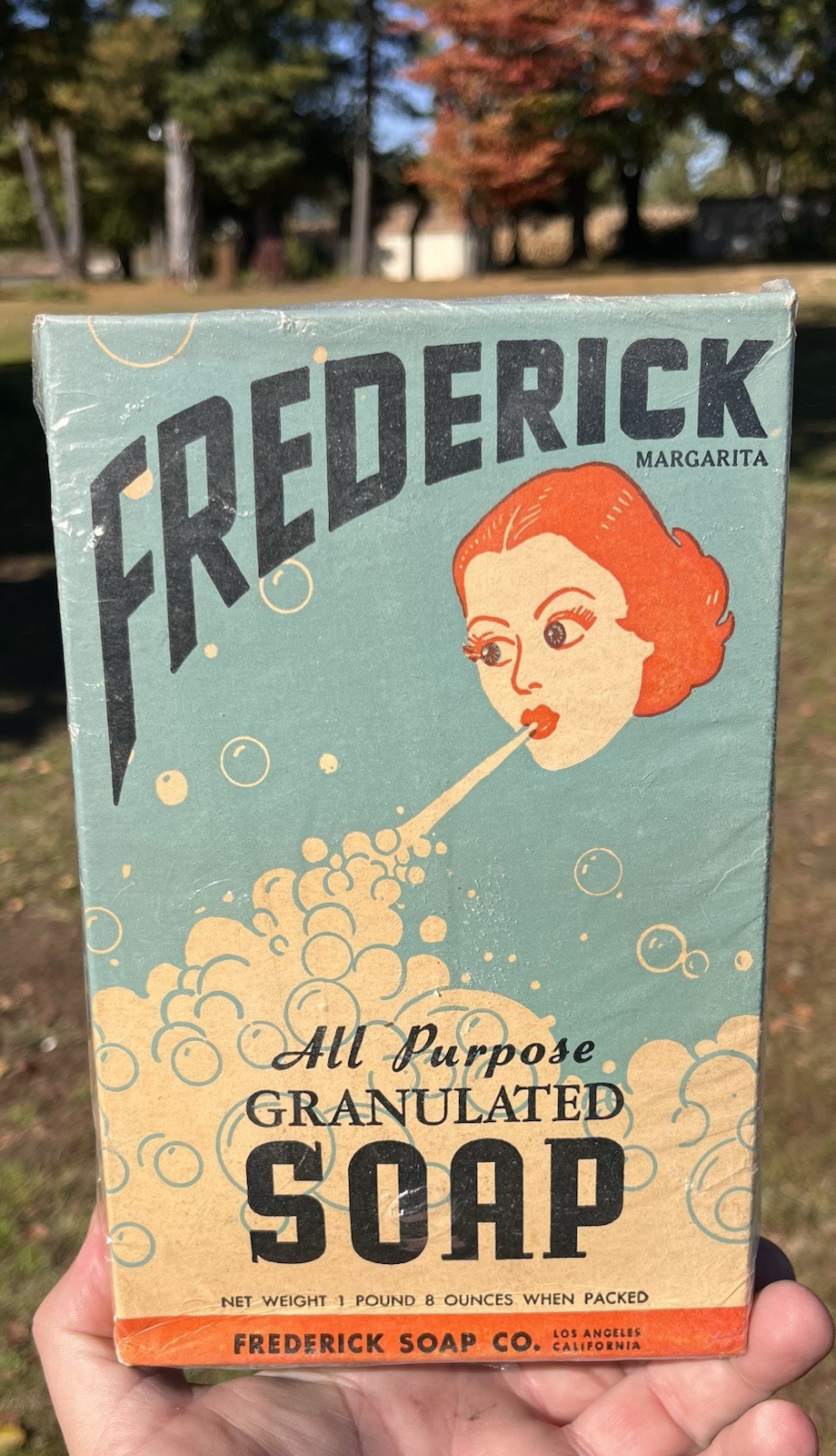 Vintage 1930s Frederick Household Soap Advertising Box Los Angeles Ca 