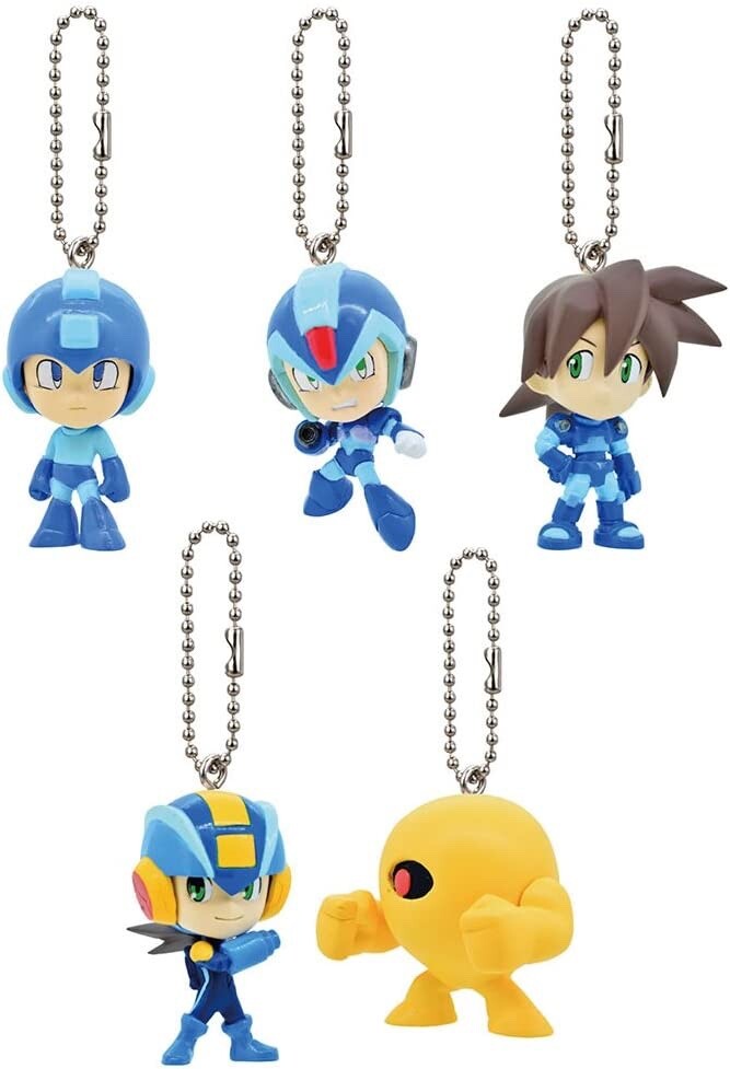 2015 Gashapon ROCKMAN X-3 Volnutt MegaMan EXE Devil Swing Key Chain Figure Set