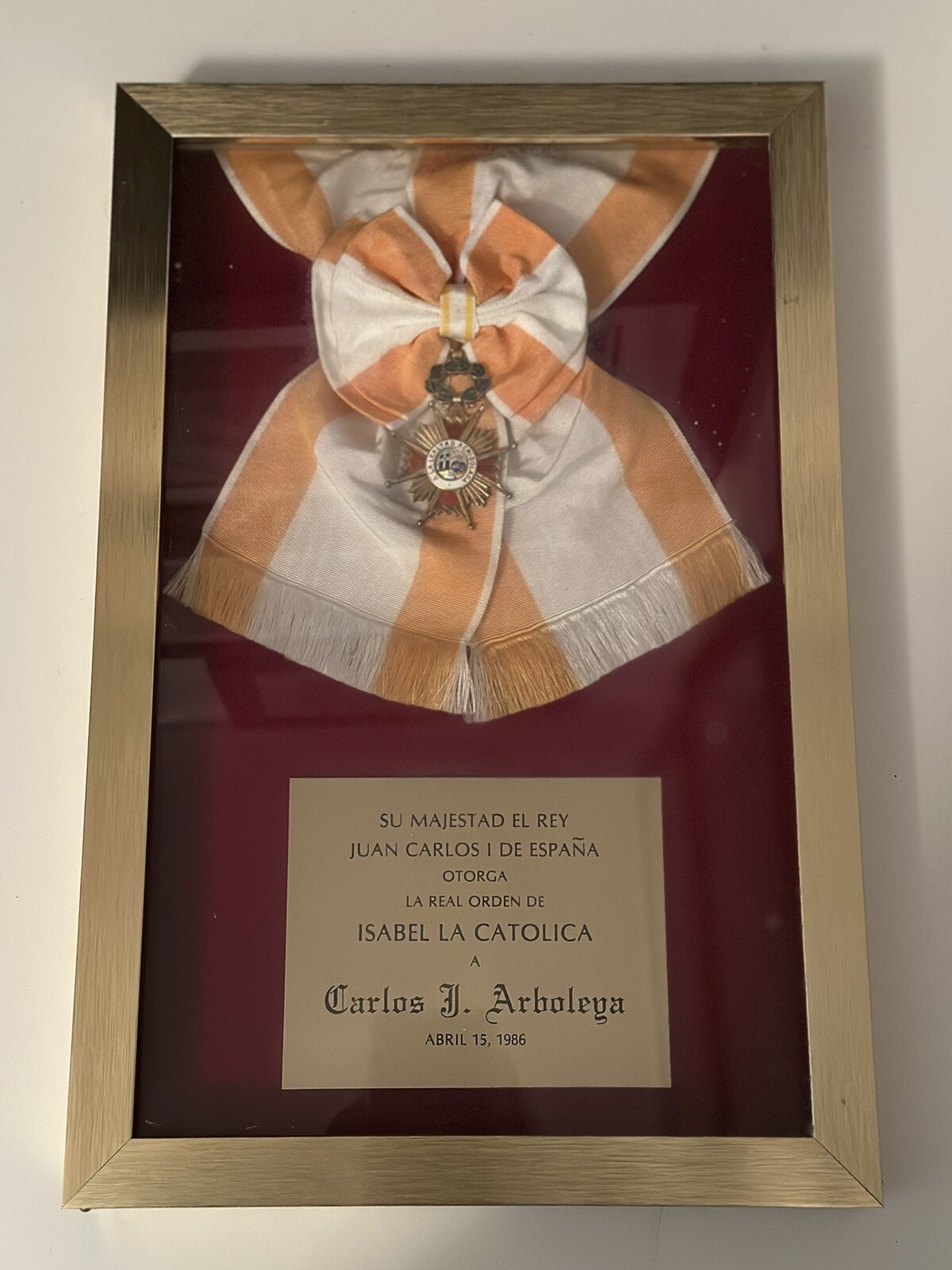 His Majesty the King of Spain Juan Carlos I of Esoana grants Isabel The Catholic