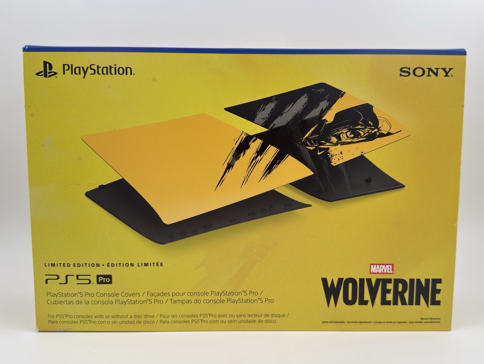 PlayStation 5 Pro Console Cover Wolverine Battle Yellow Limited Edition