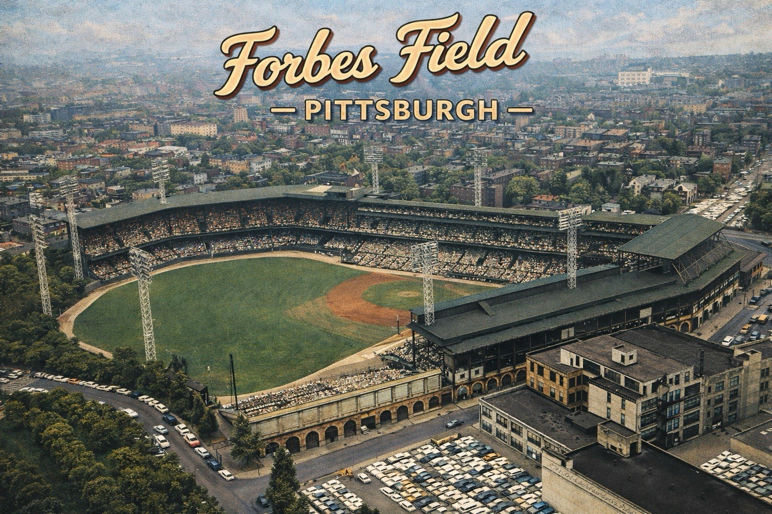 FORBES FIELD Pittsburgh Pennsylvania MODERN Postcard Baseball Stadium A979