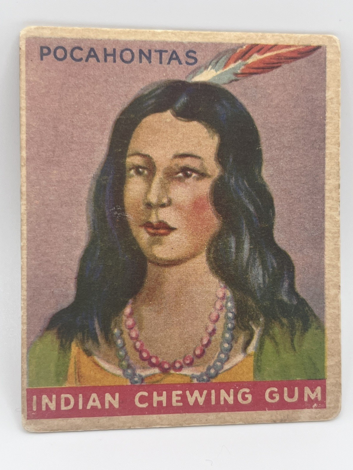 1933 Goudey Indian Gum Pocahontas R73 Vintage Native American Card