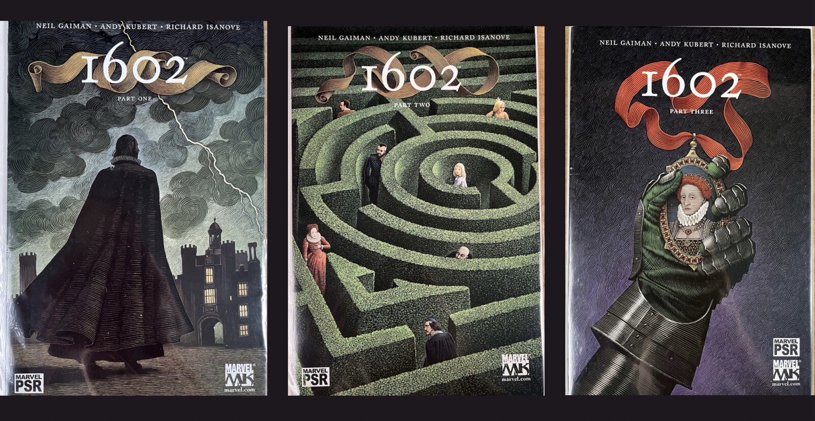 1602: Part 1-3 Issue #1 #2 #3 2003 Marvel Comics Neil Gaiman