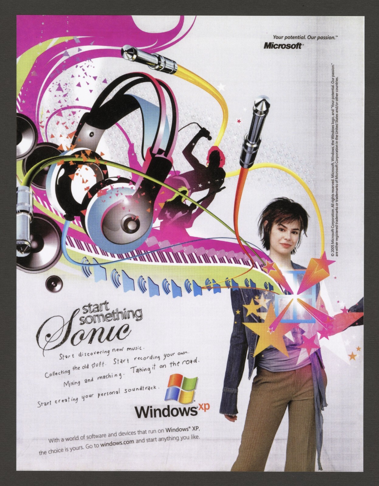 Microsoft Windows XP Operating System PC Promo Ad Art Print Poster - Glossy (B)