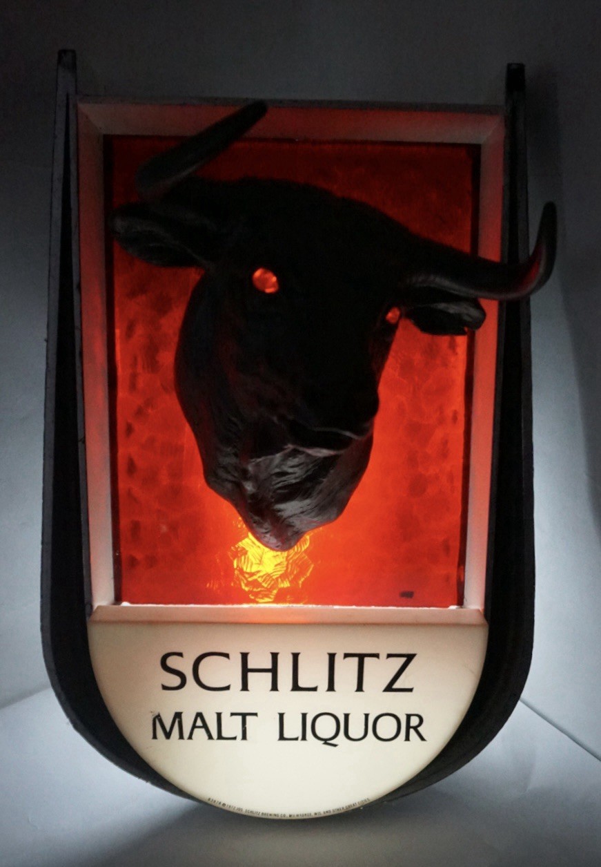 Schlitz Malt Liquor Bull Sign (1972)