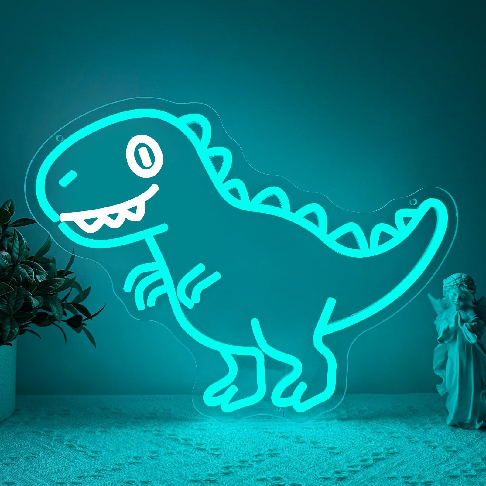 Dinosaur LED Neon Light Sign, Dinosaur Neon Signs for Boys Room Decor Dino Ni...