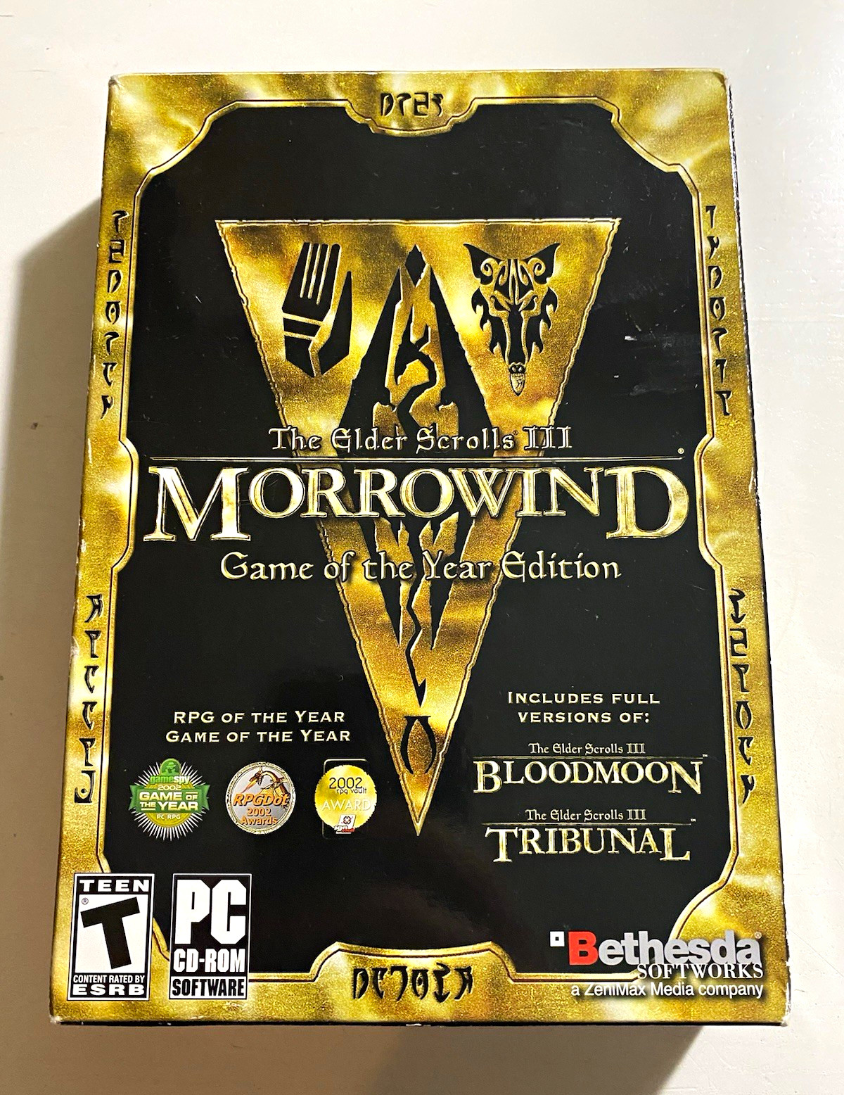 Elder Scrolls III Morrowind GOTY PC Big Box 3 Disc Tribunal Bloodmoon INCOMPLETE