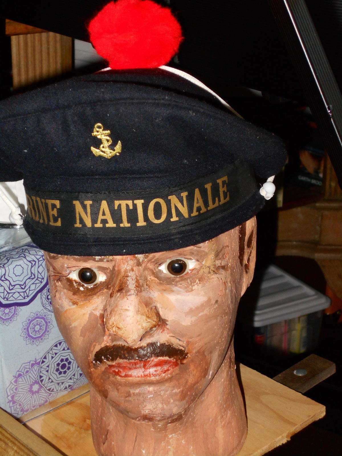Original French WW2 Naval em hat