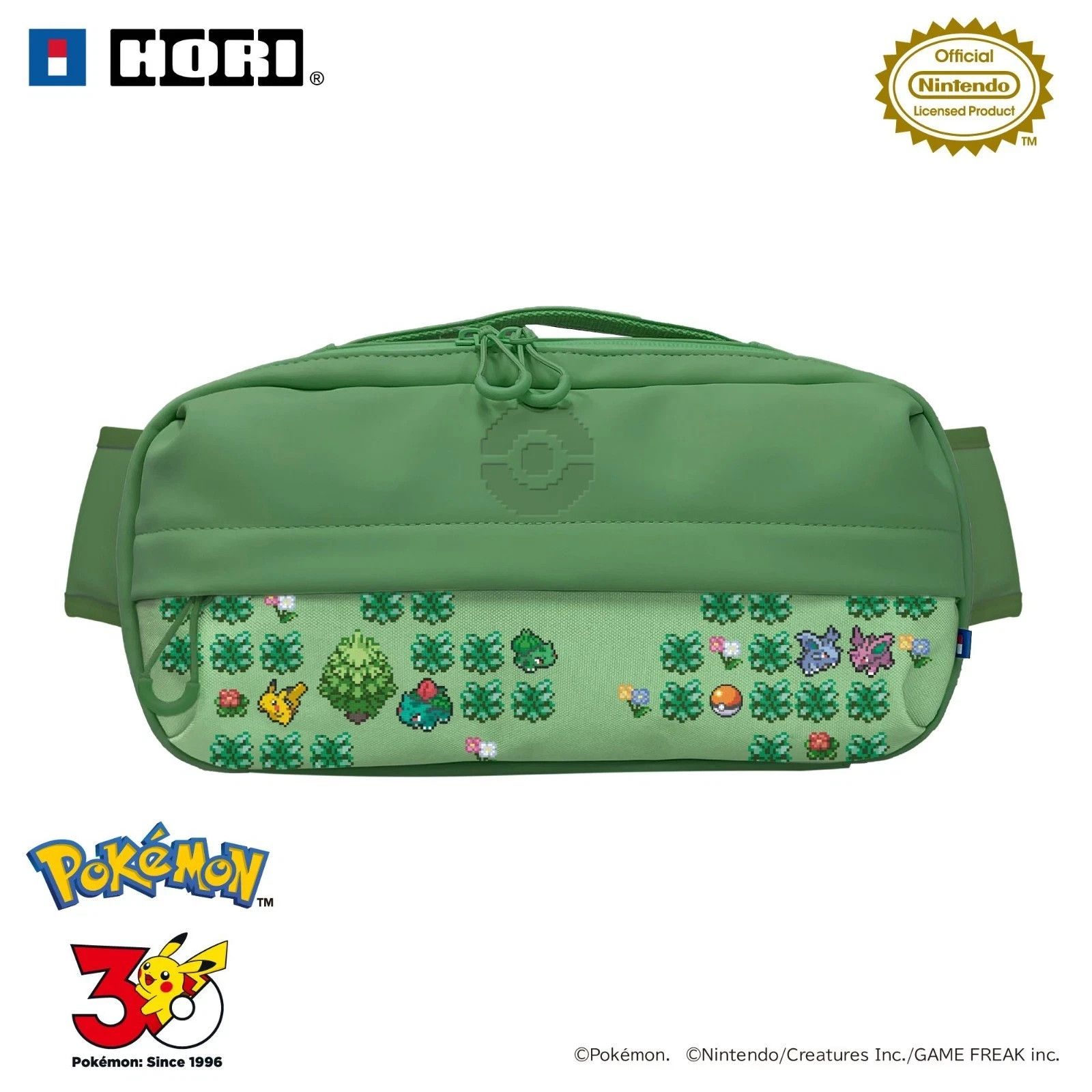 Pokémon HORI 2WAY Shoulder Pouch Pixel Art Green Nintendo Switch 2 NEW 2026 PSL