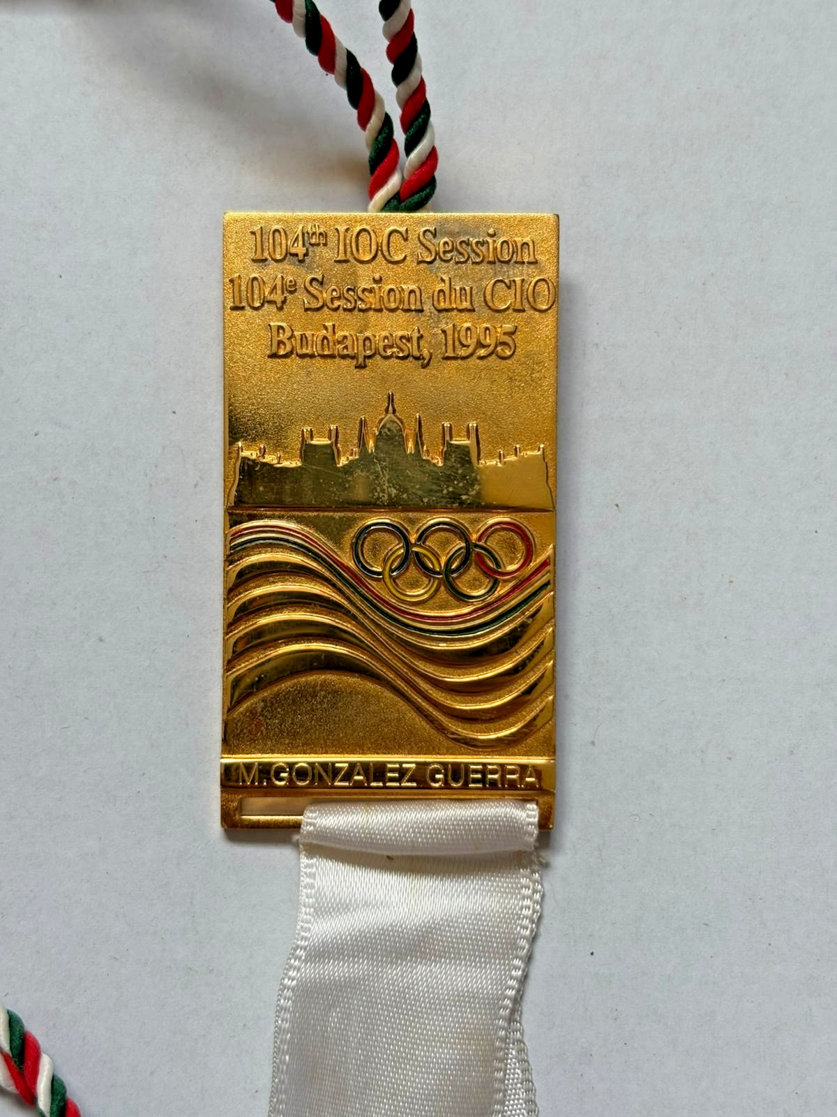 RARE OFFICIAL COMMEMORATIVE 104th IOC Session Budapest PARTICIPATION 1995