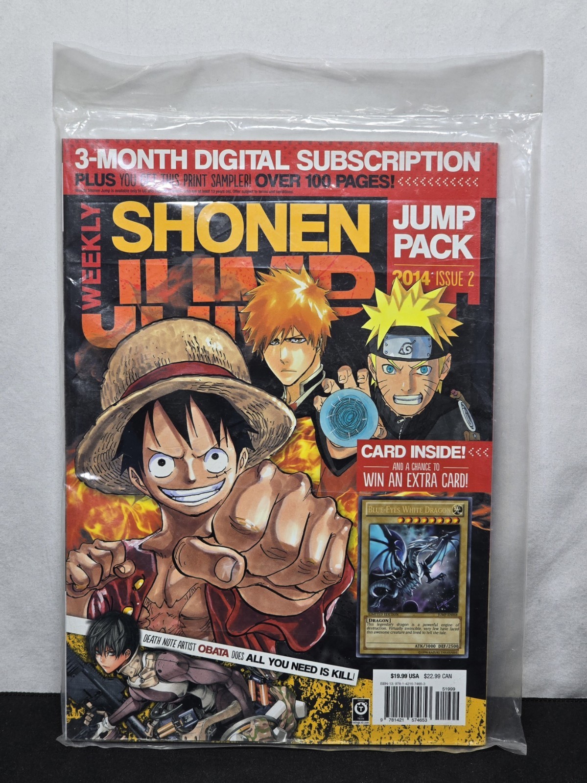 2014 SHONEN JUMP ISSUE #2 YU-GI-OH BLUE EYES WHITE DRAGON PROMO NEW SEALED U.S.