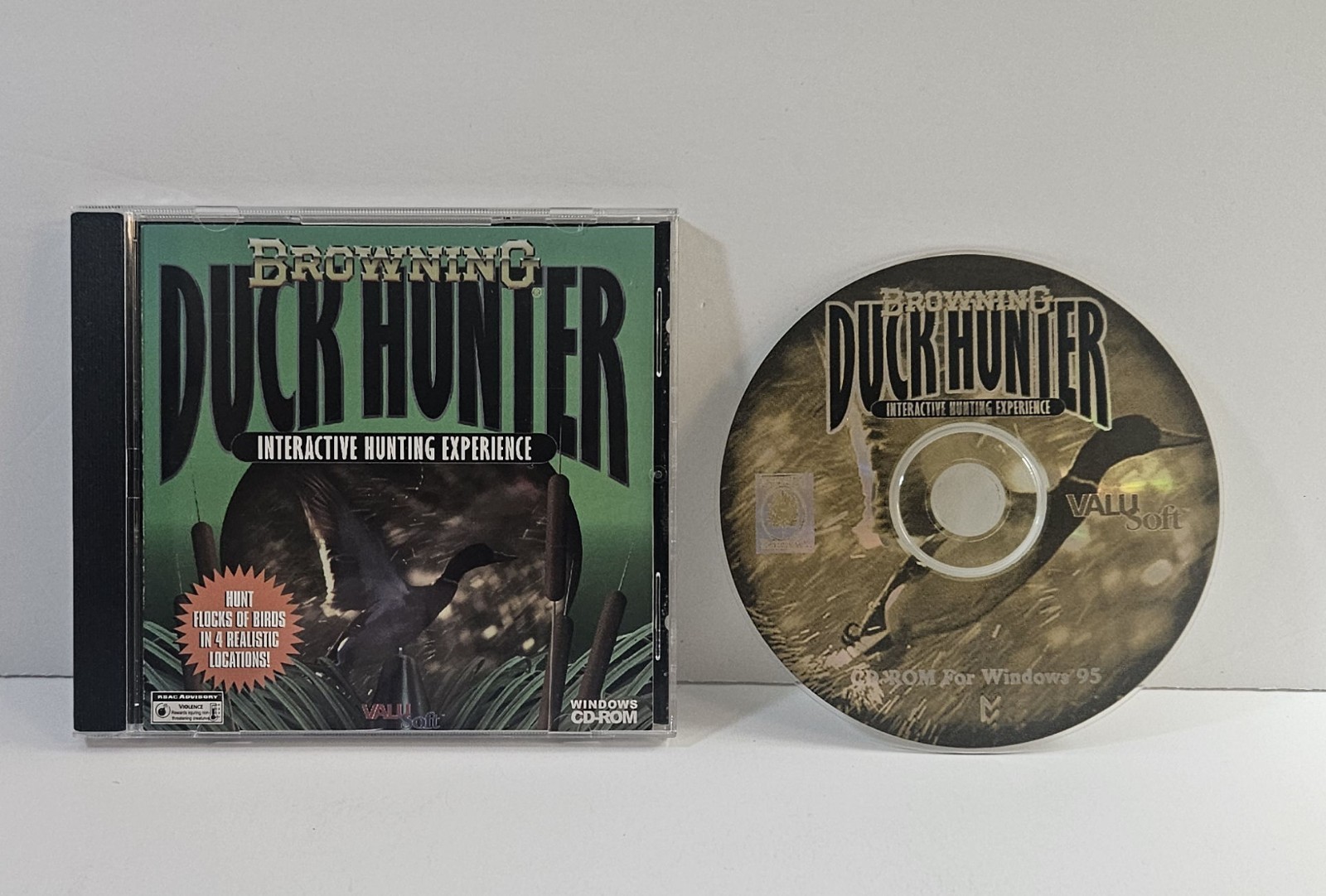Browning Duck Hunter PC CD-ROM With Jewel Case & Booklet 1998 ValuSoft Win 95