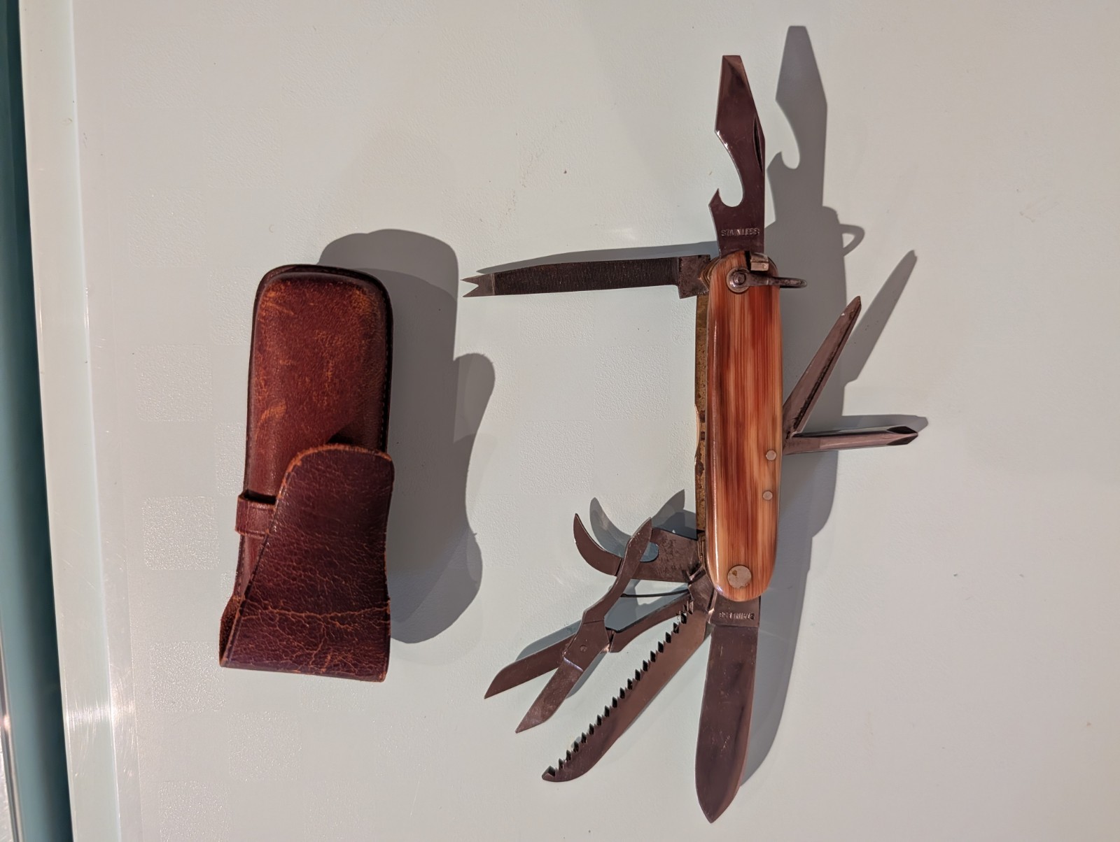Vintage Bonsa Utility Swiss Army Style Pocket Folding Knife Solingen Germany