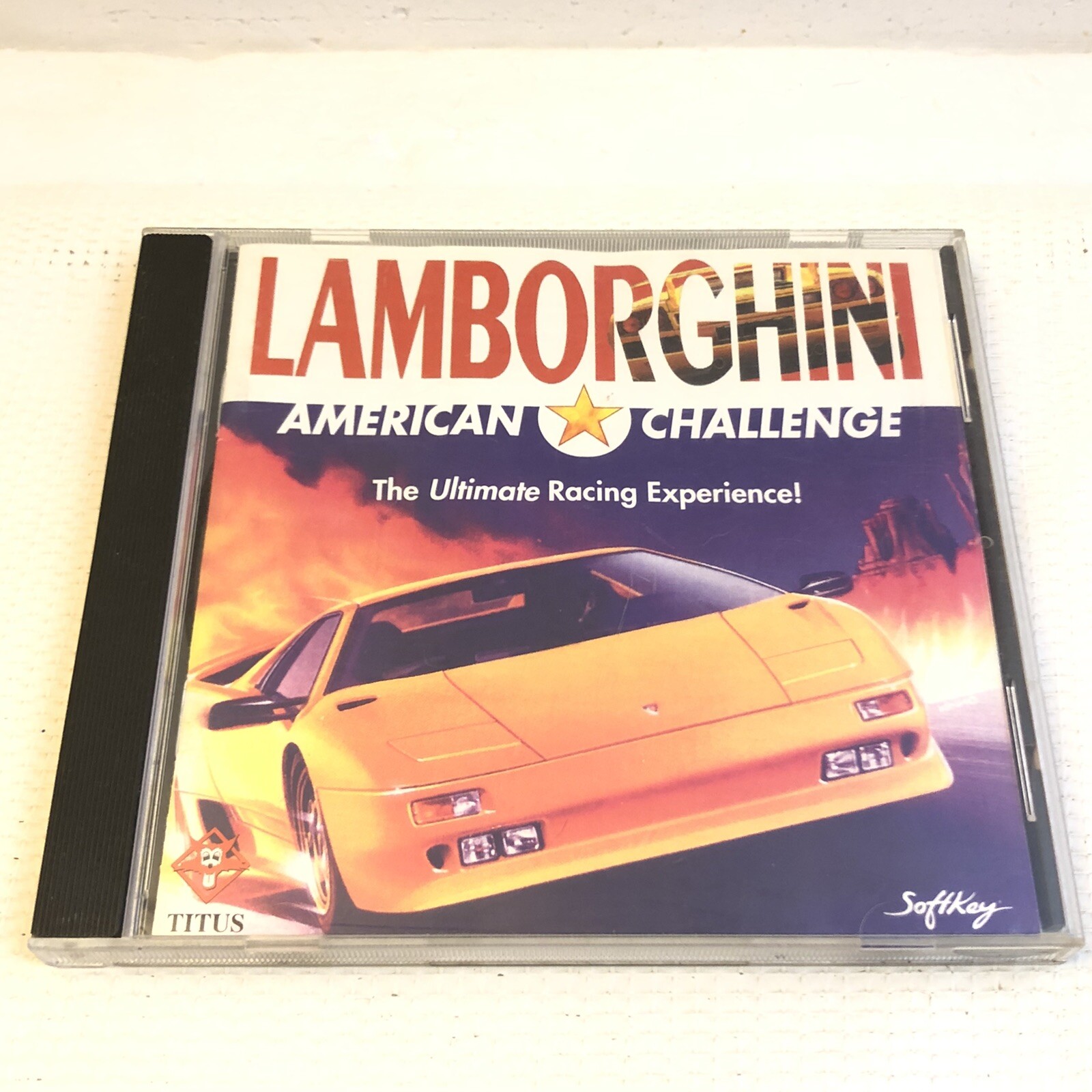 Lamborghini American Challenge Diablo Racing PC CDROM DOS 3.1 softkey Titus 1995