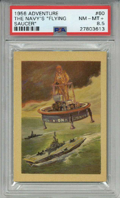 1956 ADVENTURE #60 THE NAVY'S FLYING SAUCER PSA 8.5 NEAR MINT LOW POP VERY RARE
